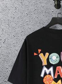 Manfinity EMRG Mężczyźni plus size Grafika ze sloganem Trójnik