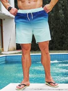 Surfspeed 男士漸層腰部抽繩泳褲 - 彩色 - 查看 5