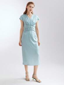 MOTF PREMIUM Mujer con diseño de hebilla con tacón escultural Sandalias , de moda menta verde Sandalias con correa en el tobillo - verde menta - Ver 4