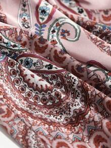 DAZY In hoa Paisley Nút ven Váy quấn - Hồng - Xem 4