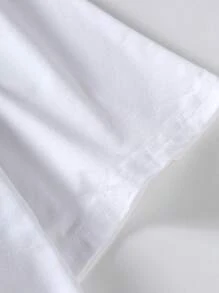 Manfinity Roghcode 男士卡通蘑菇&標語圖案T恤 - 白色 - 查看 6