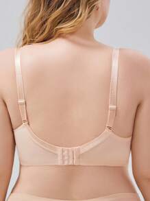 Plus Solid Underwire Bra - Apricot - View 2