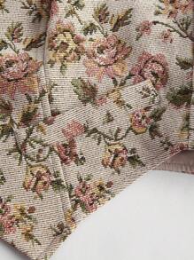 SHEIN MOD Floral Print Button Front Halter Top - Multicolor - View 4