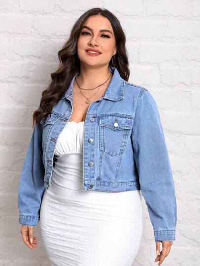 EMERY ROSE Hơn Túi có nắp Áo khoác denim