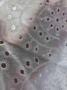 Chiquease 網眼刺繡前紐扣襯衫 - 白色 - 查看 7