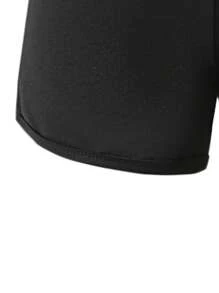 SHEIN Explorewe Tween Girl Solid Cycling Shorts - Black - View 3