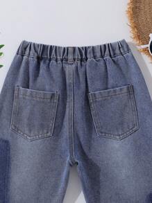 Young Boy Ripped Straight Leg Jeans - Medium Wash - View 5