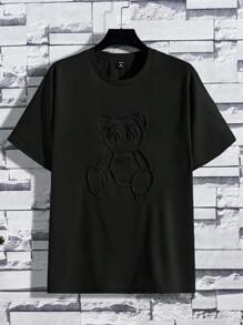 EASEVO Men Plus Bear Pattern Tee, Summer
