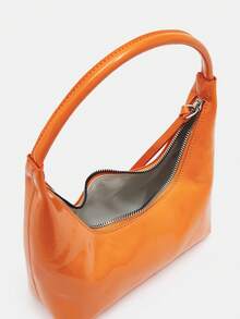 BizChic 中等的單肩包素色鏈條帶簡約風格 - 橘色 - 查看 5