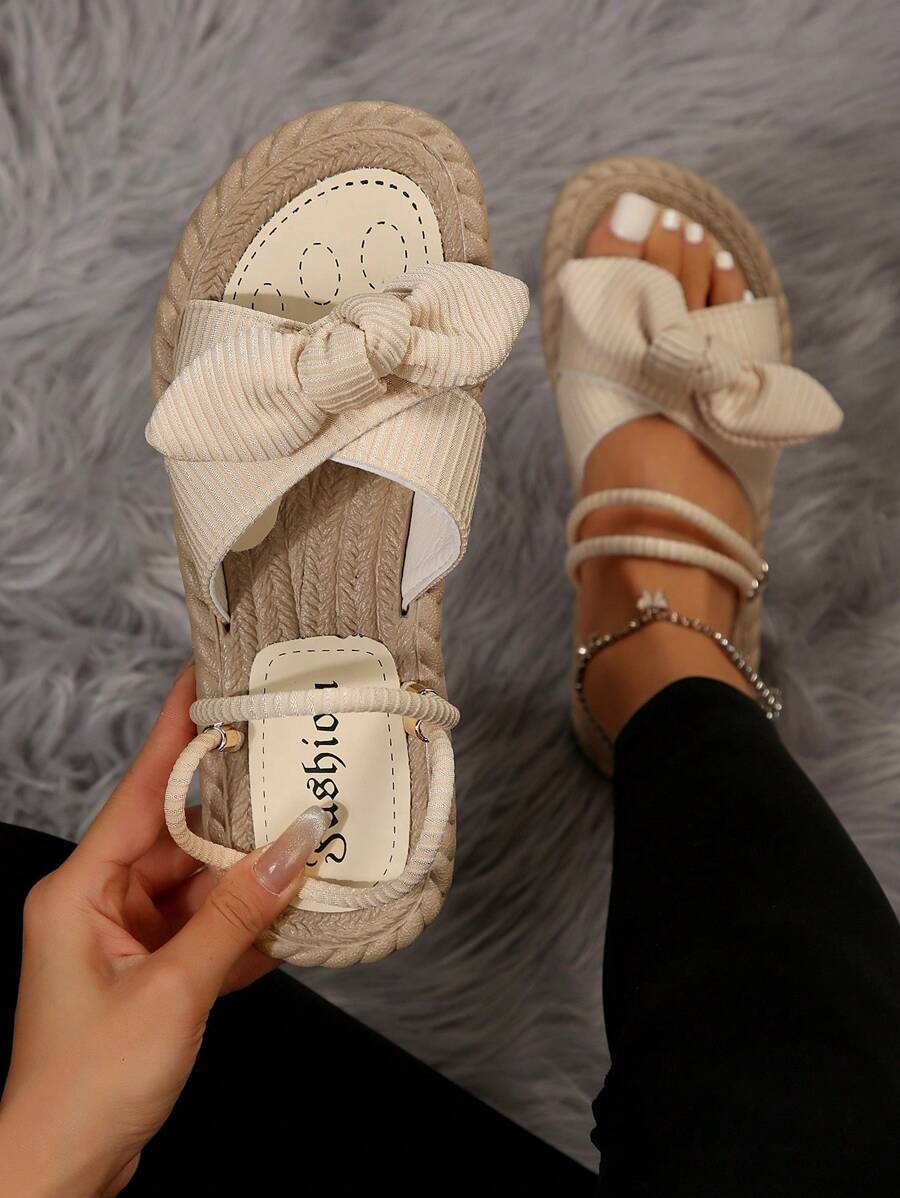 Women's Fashionable Versatile Flat Slip-On Loafers - Beige - View 1