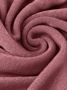 SHEIN Chica adolescente Vestido de un hombro fruncido lateral - Rosa vieja - Ver 5