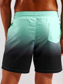 Manfinity Swimmode Männer Badehose mit Farbverlauf, Tunnelzug,