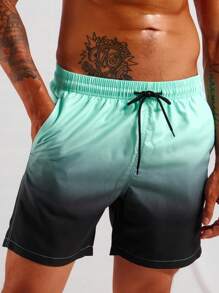 Manfinity Swimmode Männer Badehose mit Farbverlauf, Tunnelzug,
