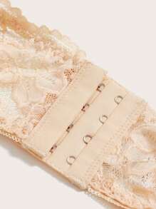 Women's Apricot Lace Tube Top Bralette With Scallop Trim, Casual Comfy Medium Stretch Design - Apricot - View 3