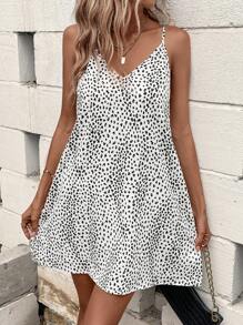 SHEIN LUNE Allover Print Cami Dress
