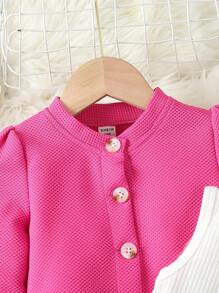 SHEIN Cô Gái Trẻ Thêu hoa Váy lưới che phủ & Ống tay áo Áo khoác - Nhiều màu - Xem 6