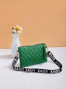 Túi đeo vai thời trang tối giản cho nữ, Túi đeo chéo sang trọng nhẹ nhàng giản dị để đi làm - màu xanh lá - Xem 4