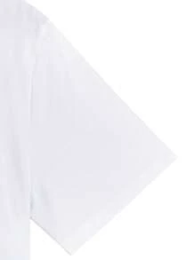 Männer T-Shirt mit Buchstaben & Blatt Muster, - Weiss - Übersicht 4