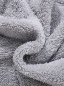 SHEIN Áo nỉ in hình gấu bông hoạt hình dành cho bé trai - Màu Xám nhạt - Xem 5