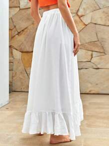 Bohemela 不對稱荷葉邊半身裙 - 白色 - 查看 2