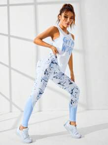 SHEIN Sport Studio Letter Graphic Sports Set Workout Set Workout Women Setwomen Workout Set