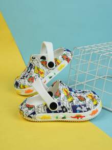 Children's Shark Pattern Casual Breathable Slip-On Shoes For Daily Wear