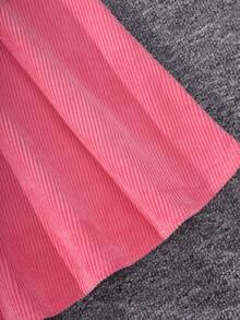 SHEIN 女大童小高領假兩件連衣裙 - 彩色 - 查看 5