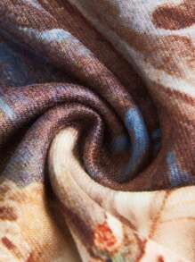 SHEIN ICON Hơn Đồ họa Hình Bandana Hem Ca-vát Backless Áo hai dây - Nhiều màu - Xem 4