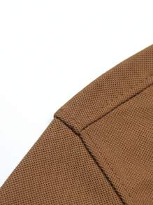 Manfinity Homme Nam Viền tương phản Áo polo - Cà phê nâu - Xem 6