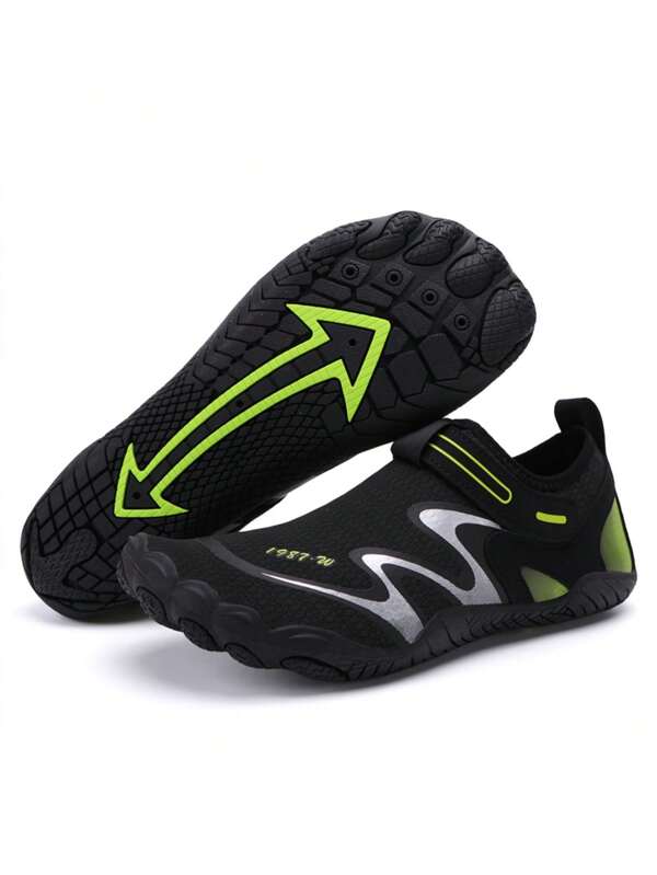 Black Ladies Velcro Waterproof Beach Shoes NonSlip Wading Upstream Shoes Indoor Treadmill Shoes