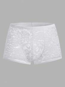 Men Lace Boxer Brief - White - View 3