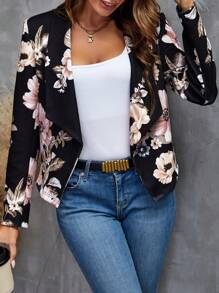 SHEIN LUNE Áo khoác nữ Hoa Giải trí - Nhiều màu - Xem 1