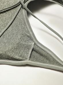 3件素色吊帶胸罩 - 彩色 - 查看 4