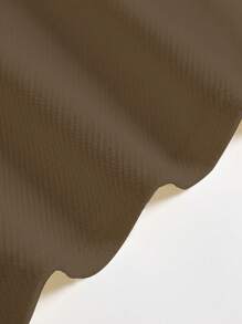 Manfinity Homme Men Letter Graphic Tee & Striped Trim Drawstring Waist Shorts - Coffee Brown - View 4