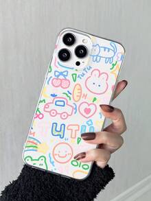 清透繪製手機殼,設有大孔,防震防摔 - 彩色 - 查看 2