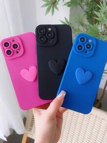 3 piezas Funda para móvil con adorno de corazón - Multicolor - Ver 1