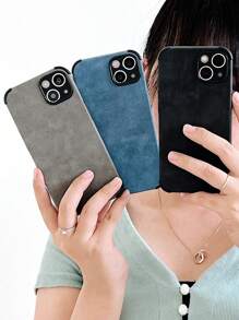 3pcs màu trơn Da giả Ốp lưng & bao da điện thoại - Nhiều màu - Xem 2