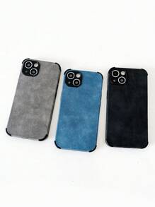 3pcs màu trơn Da giả Ốp lưng & bao da điện thoại - Nhiều màu - Xem 4