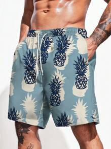 Quần short nam đi biển Túi Dây kéo Rau quả - Nhiều màu - Xem 1