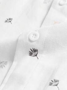 Manfinity NiteLyfe Men Allover Print Button Up Shirt - White - View 3