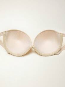 Bralution Women's Strapless Padded Push Up Bra Baby Pink Casual Seamless Underwire Lifting Everyday Bra Lingerie - Baby Pink - View 8