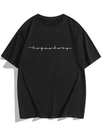 Men Letter Graphic Tee