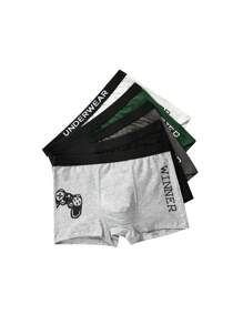 Tween Boy 5pack Gamepad & Letter Graphic Contrast Tape Boxer Brief
