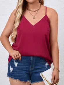 SHEIN Privé 大碼素色吊帶上衣