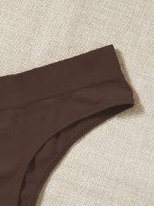 SHEIN Yoga Basic 5pcs Solid Sexy Sports Brief - Multicolor - View 5