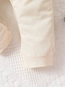 Baby Girl Solid Slant Pocket Joggers - Apricot - View 3