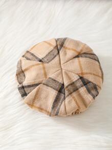 SHEIN 女孩格子拼接長袖上衣長褲帽子套裝