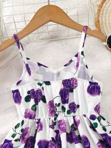 SHEIN Junges Mädchen Cami Kleid mit Blume Muster,