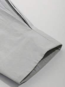 DAZY 條紋圖案前紐扣燈籠袖襯衫 - 淺灰色 - 查看 4