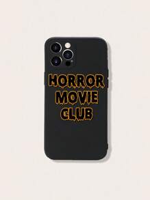 Milasneeze 1入英文字母圖案矽膠手機殼，適用於iPhone - 黑色 - 查看 1